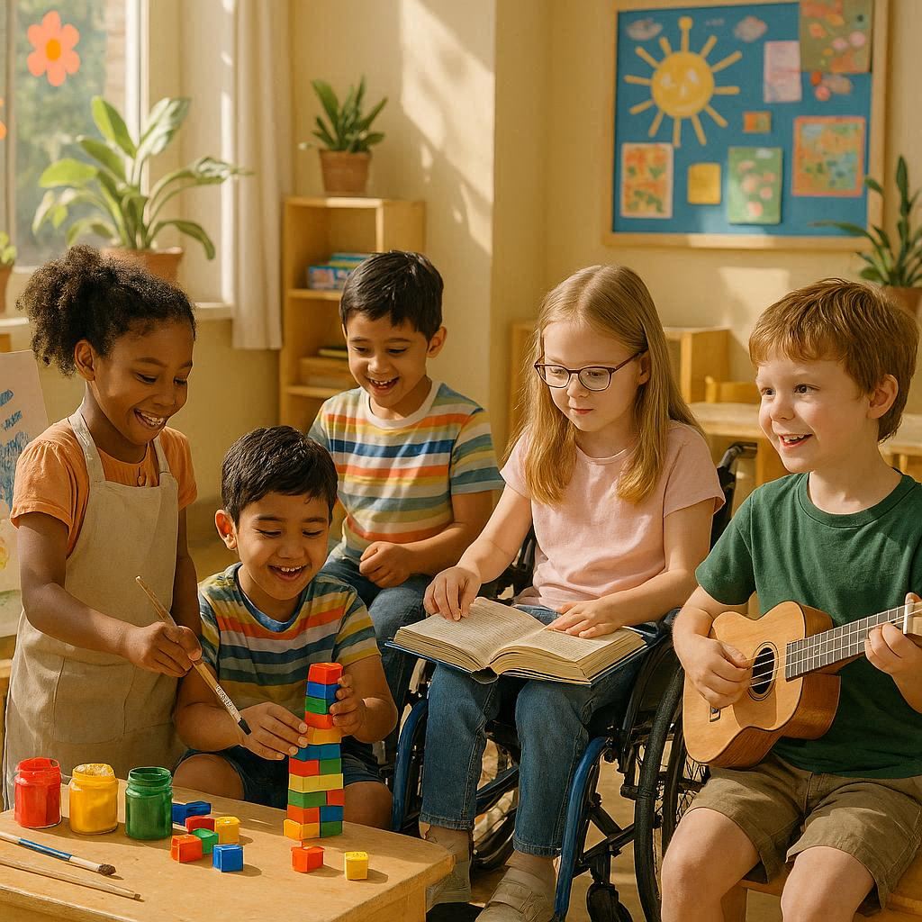 Kinderen tijdens een groepstraject bij Logoflow